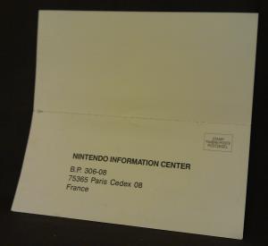 Super Nintendo Carte de Garantie SNSP-FAH (1)